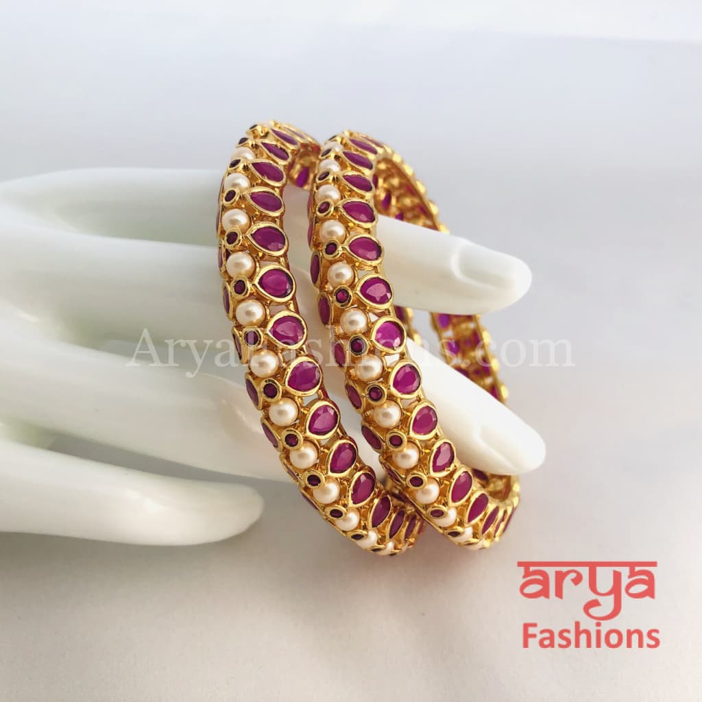 Pearl deals kada bangles