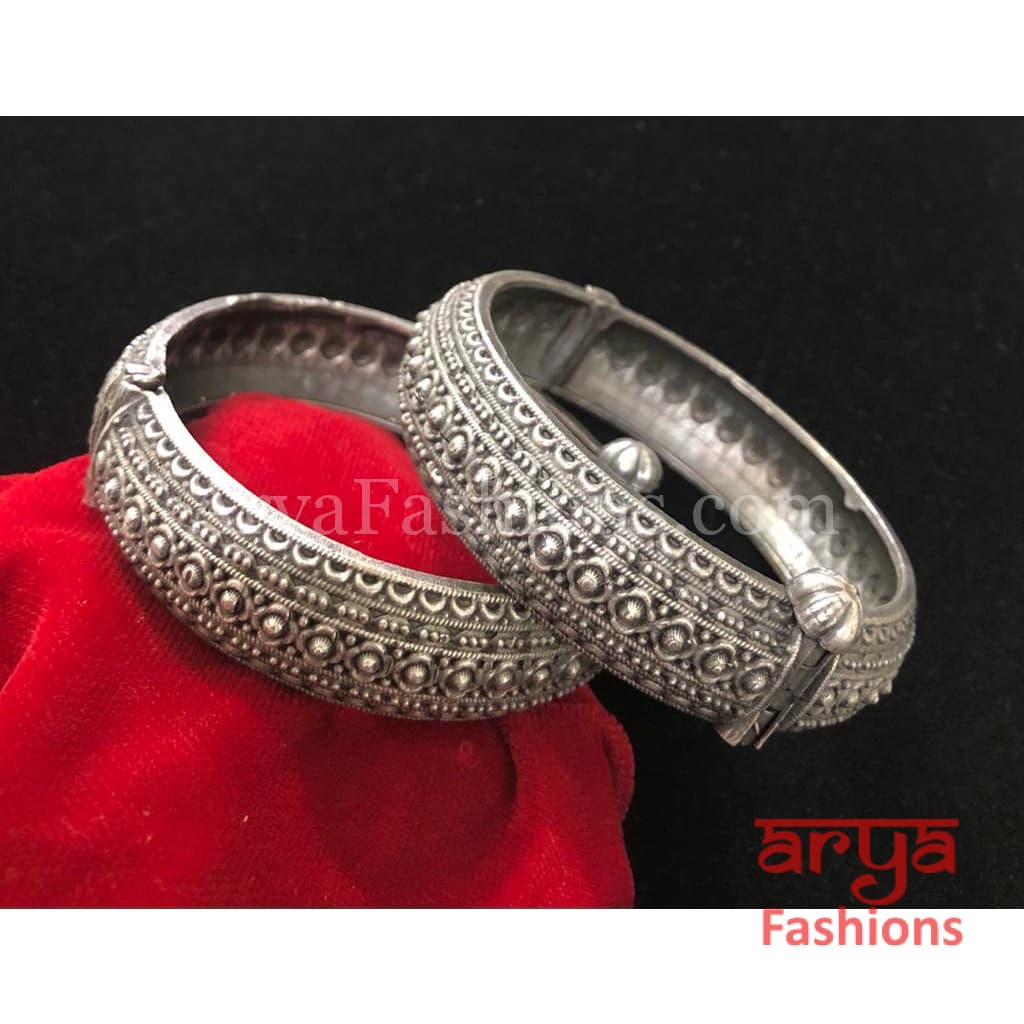 Broad hot sale silver bracelet