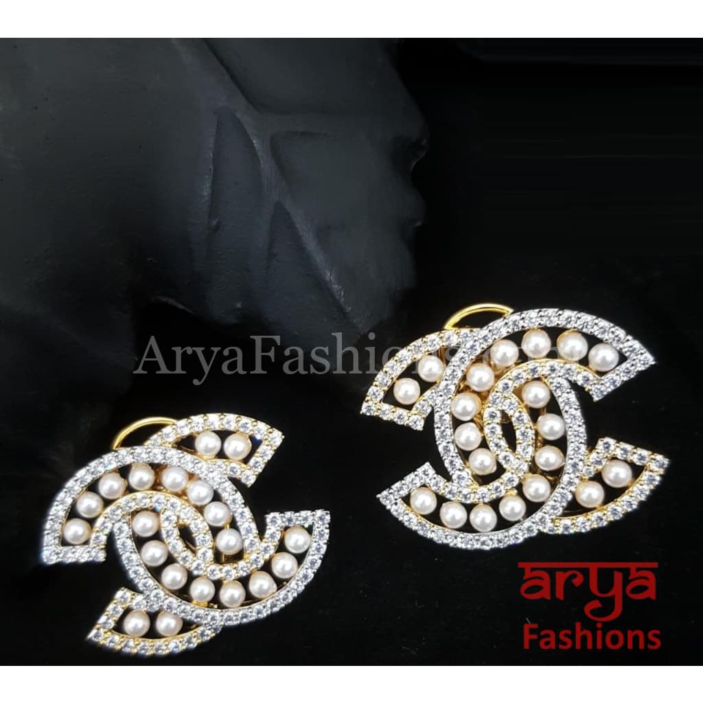 Astha CZ Studs/ Fusion Studs/Contemporary Studs