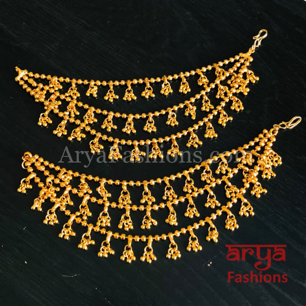 Golden Beads Extender Chain / beads Earring Chain/ Extension