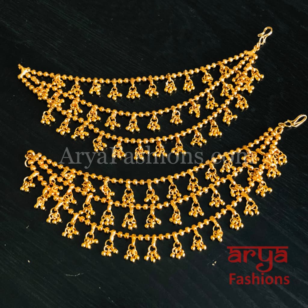 Golden Beads Extender Chain / beads Earring Chain/ Extension