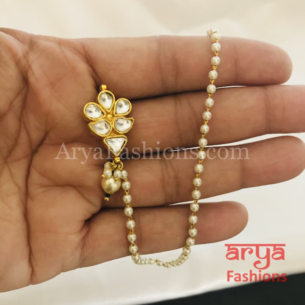 Amazon.com: Sanjog Embellished Jadau Kundan Nath Nose Ring Pin For Women  Bridal For Traditional Wedding : Clothing, Shoes & Jewelry