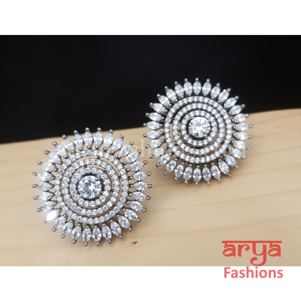 Big Stud Silver Jewelry,Pure Silver Jewellery Indian ,Earrings,Big Ind –  Nihira